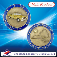 Moda imitação de metal de bronze moedas emblema de metal personalizado para lembrança, medalhão do logotipo do carro (lzy1300055)